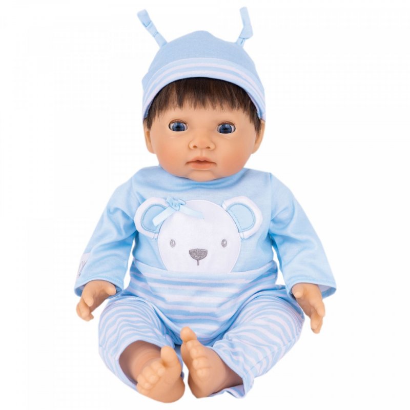 TINY TREASURES - Blue Bear Doll Brown Hair (30543)