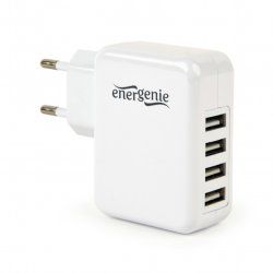 EnerGenie EG-U4AC-02 chargeur d'appareils mobiles Universel Blanc Secteur Intérieure