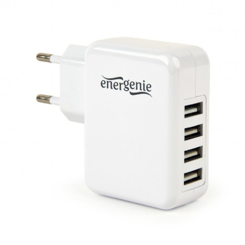 Chargeur secteur EnerGenie 4x USB-A (Blanc)