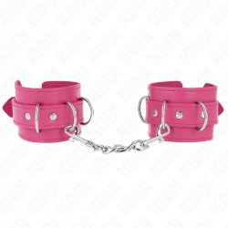 KINK - 3 D-RING WRIST RESTRAINTS ADJUSTABLE PINK 17.5-25 CM X 6 CM