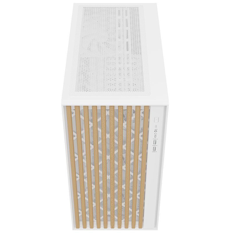 Boitier Moyen Tour ATX iTek Woody avec panneaux vitrés (Blanc/Marron)