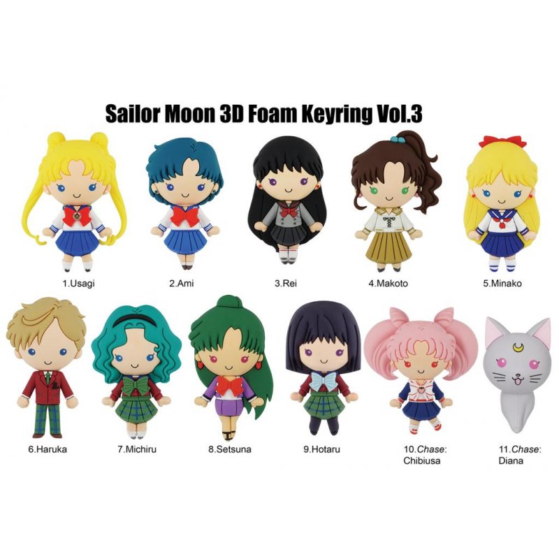 SAILOR MOON - Series 3 - 3D Foam Bag Clip (Display 24 Pcs)
