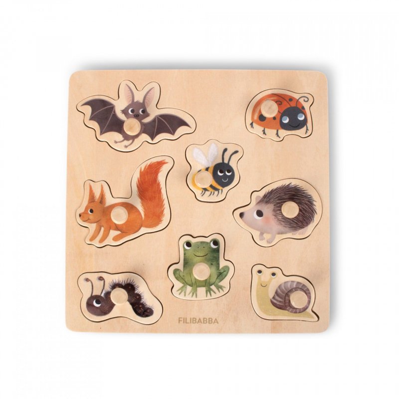 Filibabba - Wooden silhouette puzzle - Forest friends - (FI-03370)