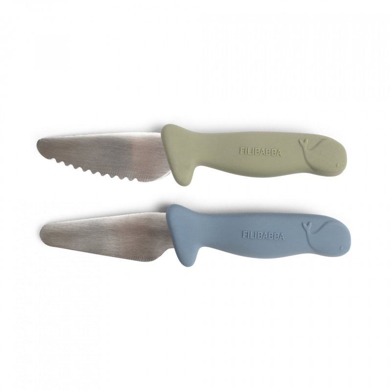 Filibabba - Beginner's cutting knives - 2-pack - Powder Blue Green - (FI-03337)