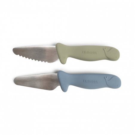 Filibabba - Beginner's cutting knives - 2-pack - Powder Blue Green - (FI-03337)