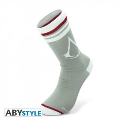ASSASSIN'S CREED - Socks- Grey - White - Crest