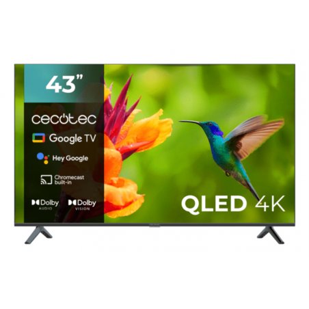 TELEVISIÃ?N QLED 43" CECOTEC 4K UHD GOOGLE TV HDMI USB GOOGLE CHROMECAST