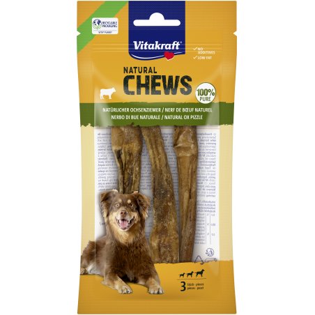 Vitakraft - NATURAL CHEWS cut ox pizzle for dogs 3pcs (58283)