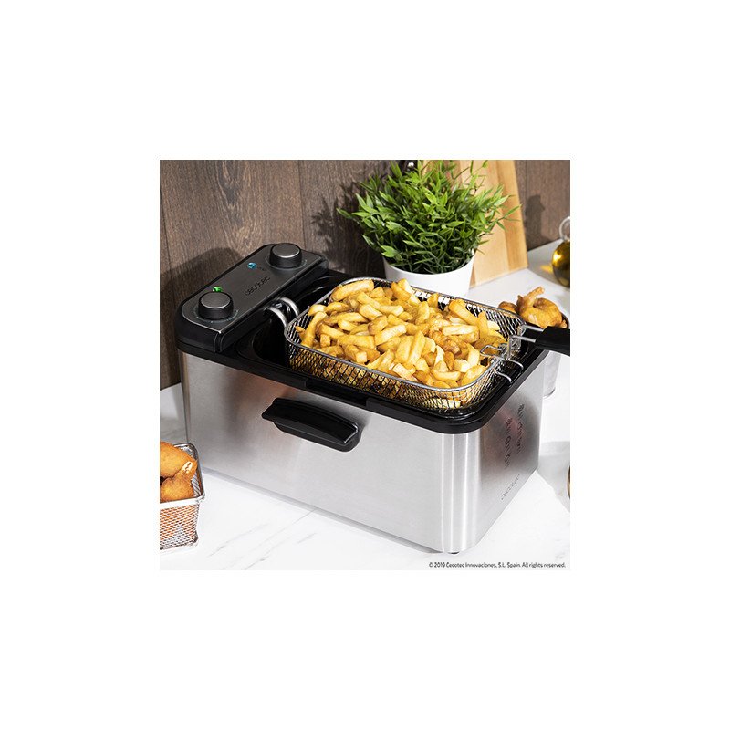 Cecotec CleanFry Infinity 3000 Single Stand-alone 2400 W Deep fryer Stainless steel