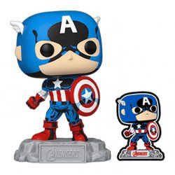 Avengers: Beyond Earth's Mightiest POP! Vinyl Figurine Captain America with Pin 9 cm