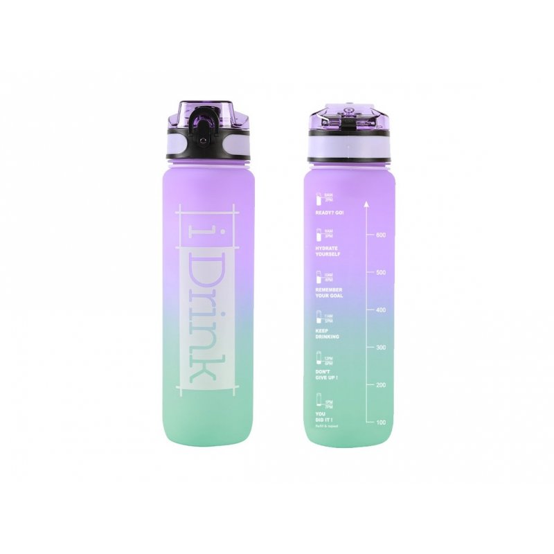 I-Drink - Tritan Bottle - 1000 ml Purple and aquamarine (ID2122)