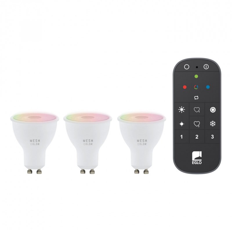 EGLO - Set of 3x GU10, remote control - RGB TW - Zigbee, Bluetooth