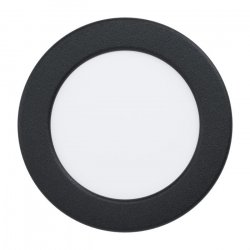 EGLO - FUEVA 5 RECESSED \\u00d8117 5.5W 650LM BLACK - 117mm diameter, 26mm height