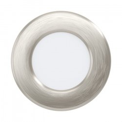 EGLO - FUEVA 5 RECESSED \\u00d886 2.7W 330LM - Brushed Steel - 86mm diameter, 26mm height
