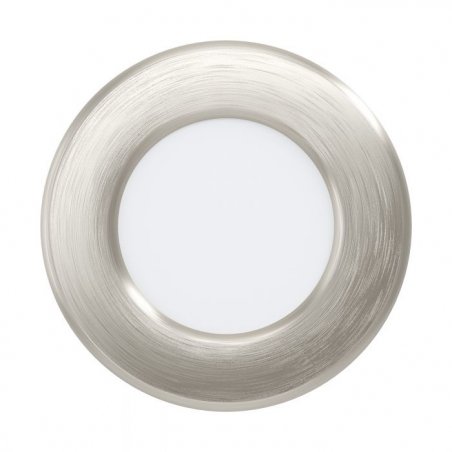 EGLO - FUEVA 5 RECESSED \\u00d886 2.7W 330LM - Brushed Steel - 86mm diameter, 26mm height