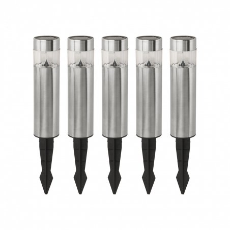 EGLO - Solar Set 5L H200 RS - Stainless Steel - 20 cm tall with a 10 cm spike