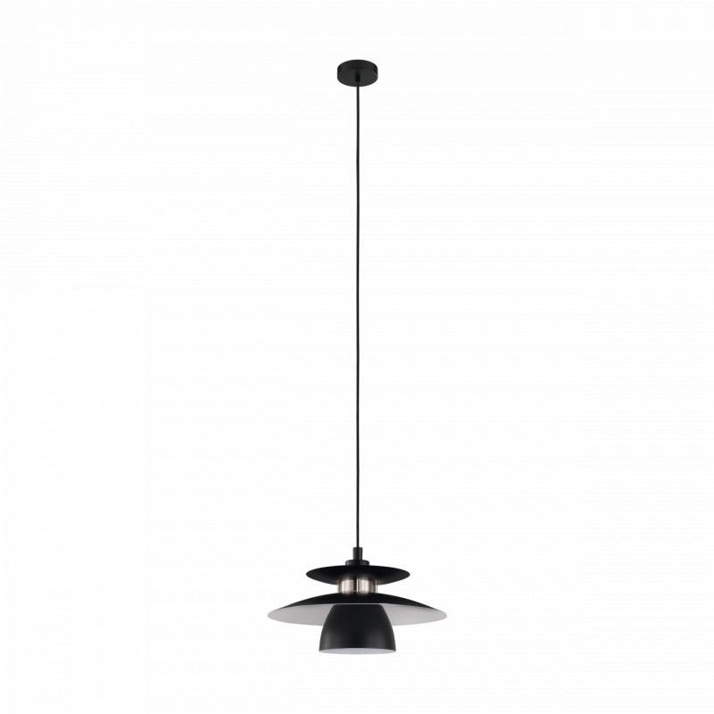 EGLO - BRENDA PENDANT - BLACK - Ø320, satineret nikkel
