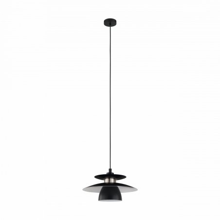 EGLO - BRENDA PENDANT - BLACK - Ø320, satineret nikkel