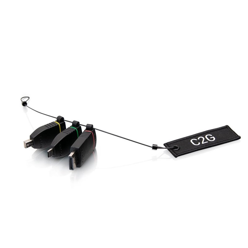 C2G 29878 changeur de genre de câble 3x HDMI Mini DisplayPort, DisplayPort, USB C Noir