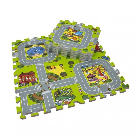 Magni - Floor Puzzle in foam w. road - 3602