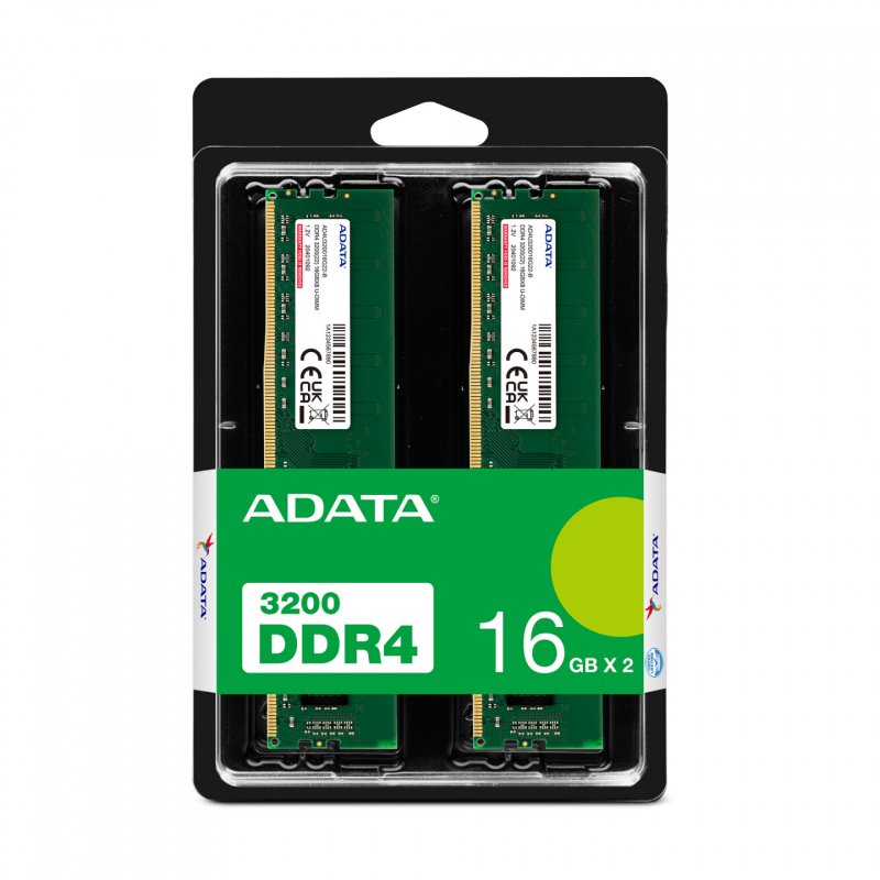ADATA AD4U320016G22-DTGN memory module 32 GB 2 x 16 GB DDR4 3200 MHz