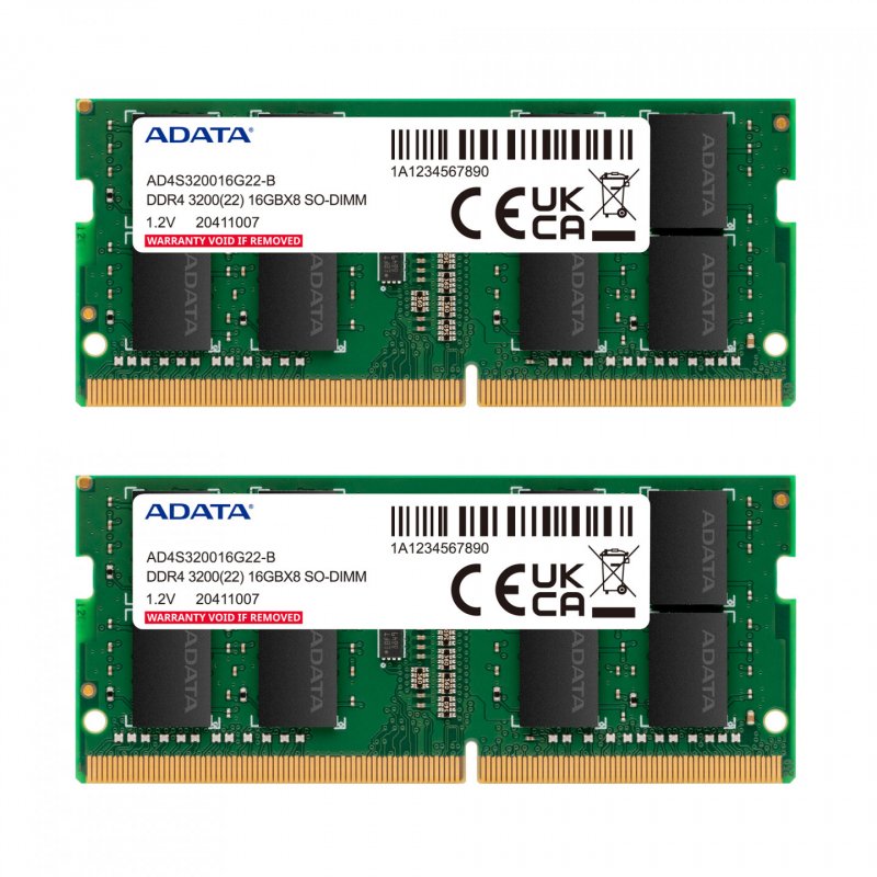 ADATA AD4S32008G22-DTGN memory module 16 GB 2 x 8 GB DDR4 3200 MHz