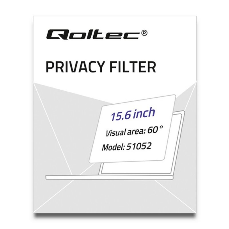 Qoltec 51052 filtre anti-reflets pour écran et filtre de confidentialité 39,6 cm (15.6") Ordinateur portable