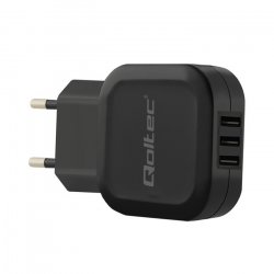 Qoltec 50191 mobile device charger Universal Black AC Indoor