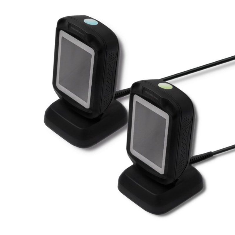 Qoltec 50864 barcode reader Fixed bar code reader 1D/2D LED Black