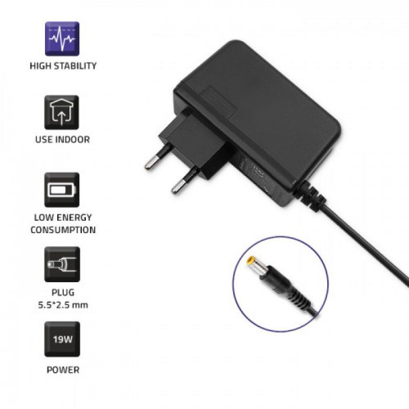 Qoltec 51034 adaptateur de puissance & onduleur Intérieure 19 W Noir