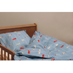 By Mats - Bed Linen Junior Size 100 x 140 cm - Striped Cars (MAT117)