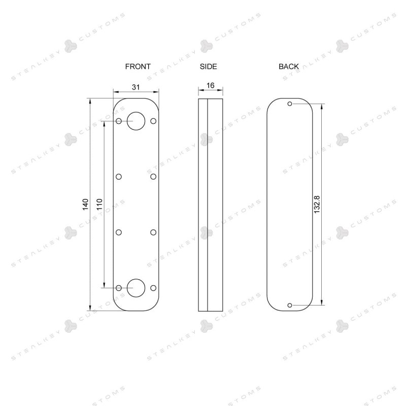 Stealkey Customs Cubetube - 140 mm, Acryl