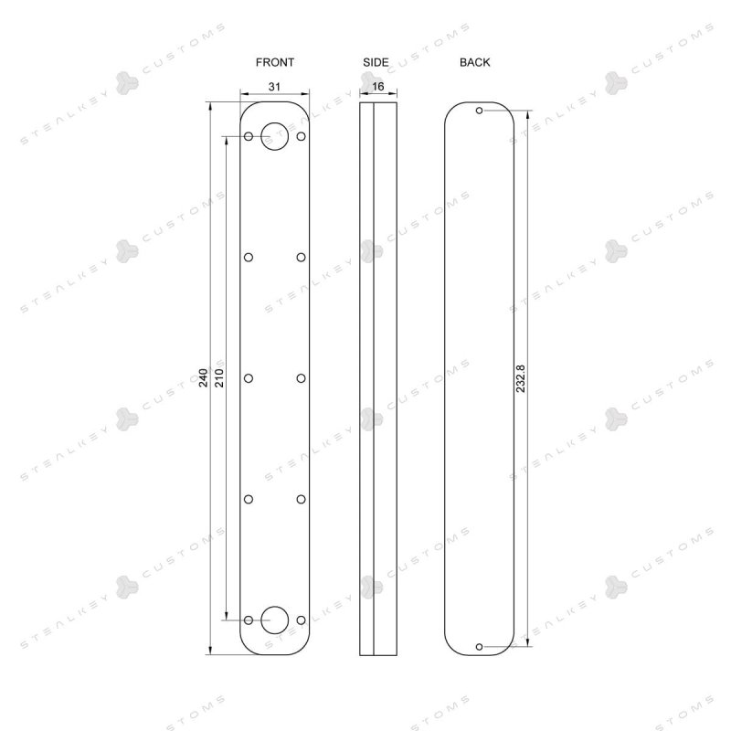 Stealkey Customs Cubetube - 240 mm, Acryl