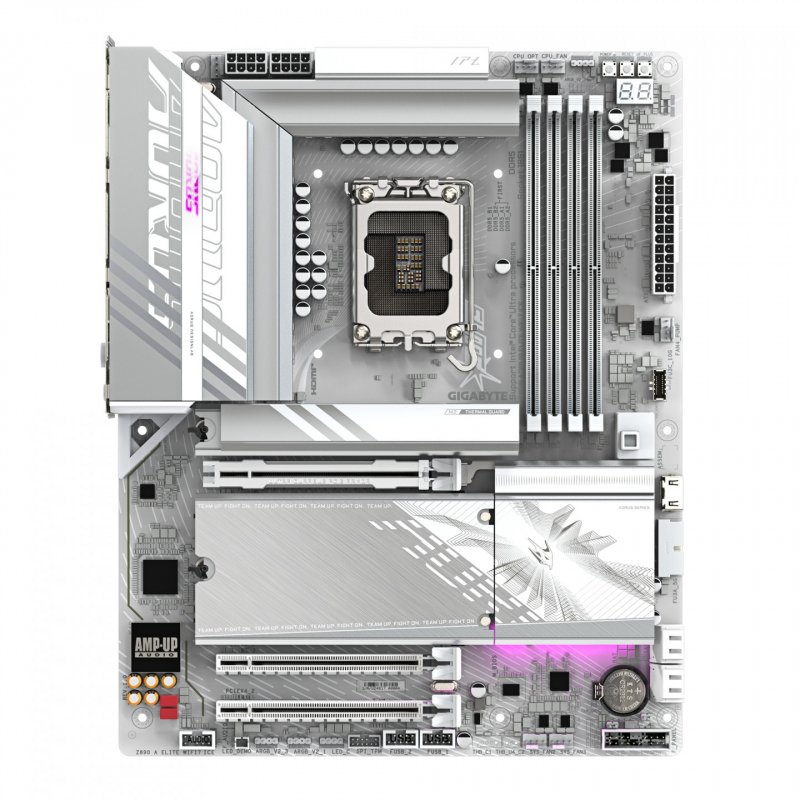 GIGABYTE Z890 AORUS ELITE WIFI7 ICE Carte Mère - Prend en charge les processeurs Intel Core Ultra (Série 2), 16 1 2