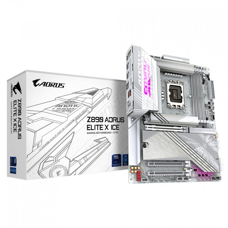 GIGABYTE Z890 AORUS ELITE WIFI7 Motherboard - Supports Intel Core Ultra (Series 2) CPUs, 16 1 2 phases VRM, up to