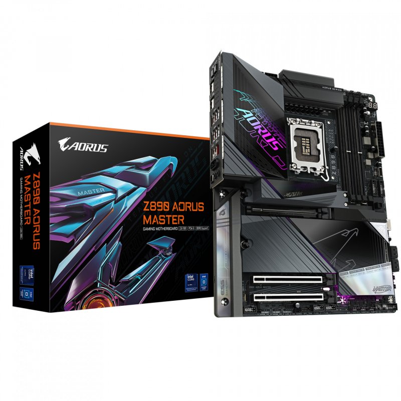 GIGABYTE Carte mère Z890 AORUS MASTER - Prend en charge les processeurs Intel Core Ultra (série 2), 18 1 2 phases