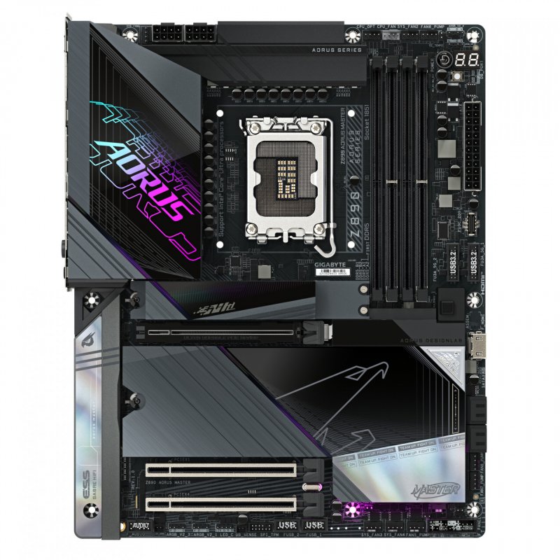 GIGABYTE Z890 AORUS MASTER Motherboard - Supports Intel Core Ultra (Series 2) CPUs, 18 1 2 phases VRM, up to 9500MHz