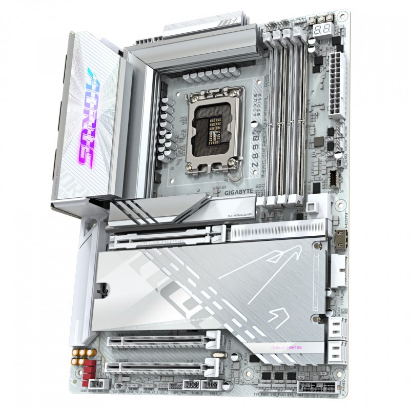 GIGABYTE Z890 AORUS PRO ICE Motherboard - Supports Intel Core Ultra (Series 2) CPUs, 16 1 2 phases VRM, up to 9500MHz