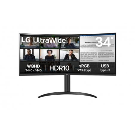 34WR50QK-B (86.4 cm (34 Zoll), schwarz, QHD, VA, Curved, HDR10, 100Hz Panel)