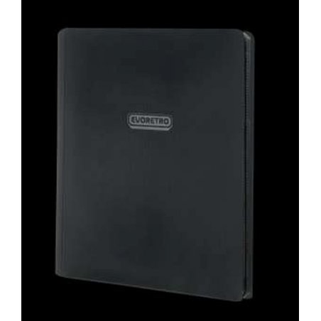 EVORETRO - Regular card binder with zipper - Black