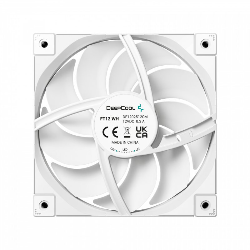 DeepCool FT12 WH Boitier PC Ventilateur 12 cm Blanc 1 pièce(s)