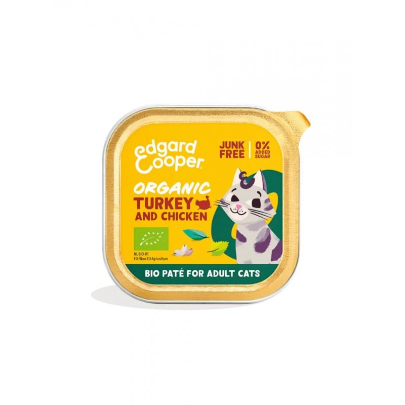 Edgard Cooper - Cat Adult Vetfood Paté Organic Turkey - 85g