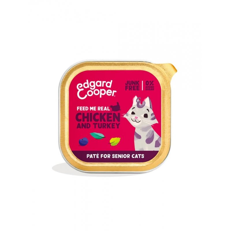 Edgard Cooper - Cat Senior Vetfood Paté - Chicken/Turkey - 85g