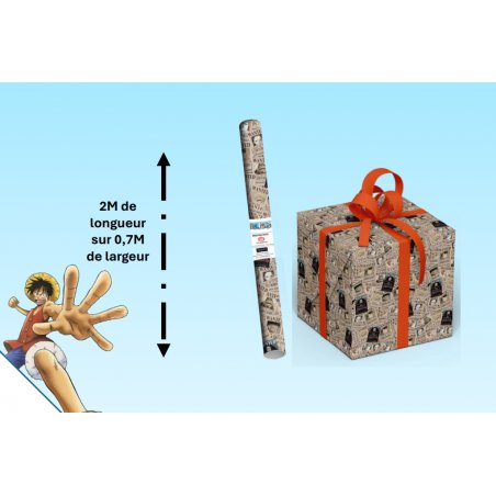 ONE PIECE - Set de 20 Rouleaux Papier Cadeau - 200x70cm