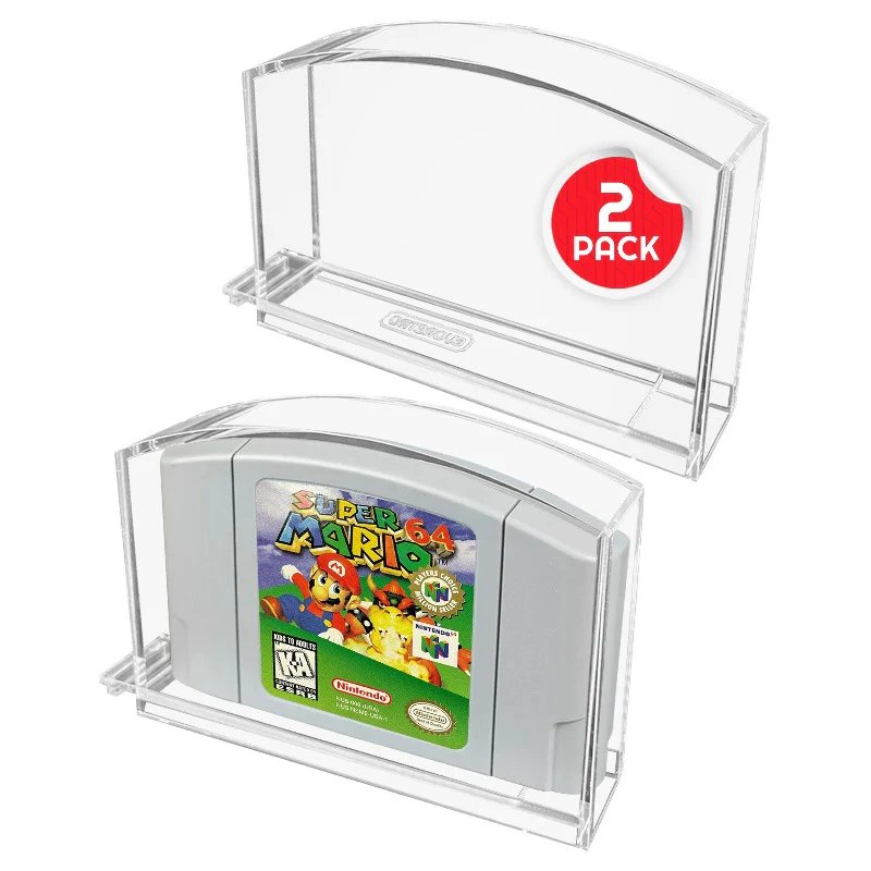 EVORETRO - PREMIUM Acrylic Case for N64 Cartridge pack of 2