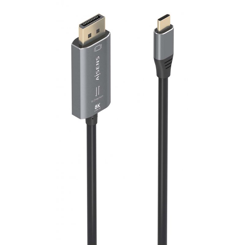 AISENS A109-0880 câble vidéo et adaptateur 1,8 m USB Type-C DisplayPort Noir