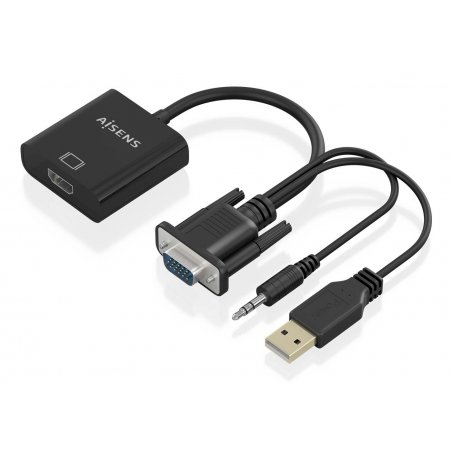 CABLE CONVERSOR AISENS SVGA/M JACK 3.5/M USB-A/M A HDMI A/H 20CM
