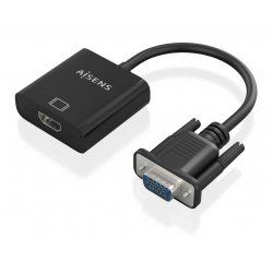AISENS A115-0873 câble vidéo et adaptateur 0,2 m HDMI 3.5mm Micro-USB Type-B VGA (D-Sub) Noir