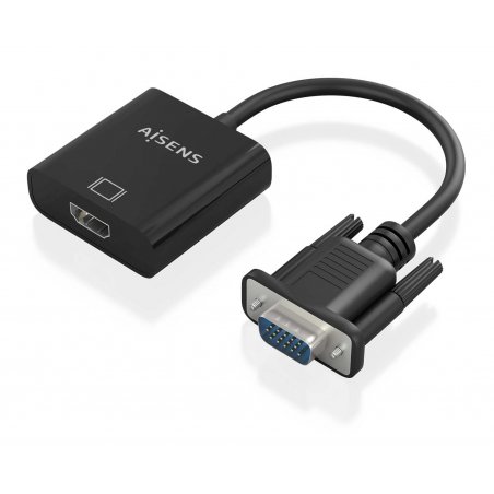 AISENS A115-0873 câble vidéo et adaptateur 0,2 m HDMI 3.5mm Micro-USB Type-B VGA (D-Sub) Noir