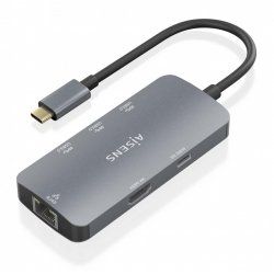 AISENS ASUC-6P019-GR station d'accueil Avec fil USB 3.2 Gen 1 (3.1 Gen 1) Type-C Gris
